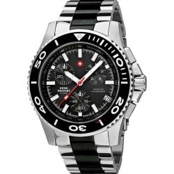 Ceas original Swiss Military by CHRONO 20084ST-1MBK Cronograf imagine mica
