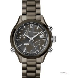 Ceas original Timex TRAVELLER T2N946 World Time Intelligent Quartz imagine mica