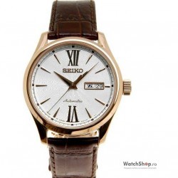 Ceas original Seiko CLASSIC SRP330J1 Rosegold Braun imagine mica