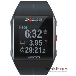 Ceas Polar TRAINING COMPUTER V800 Black imagine mica